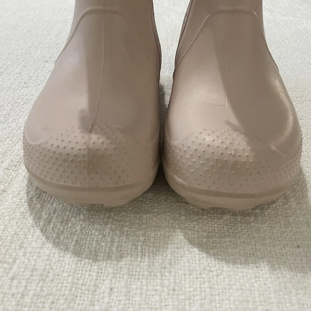 Crocs Handle‎ It Girls 3 Rose Quartz Rain Boots Waterproof Style 12803 Pull On